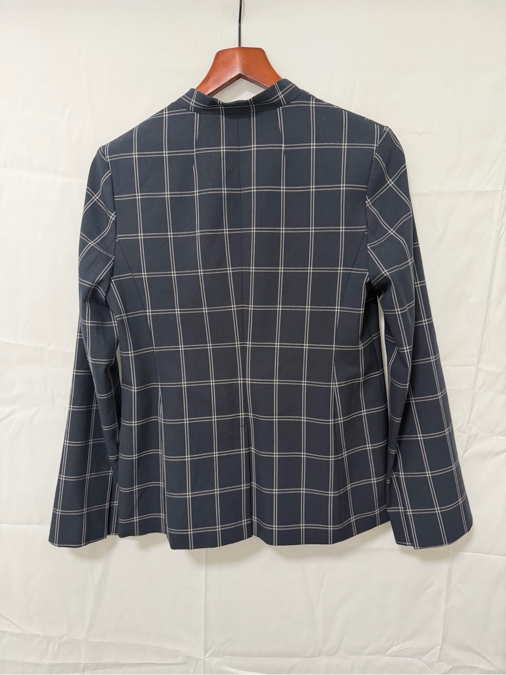 Banana Republic Navy Windowpane Single-Button Blazer - Picture 5 of 5